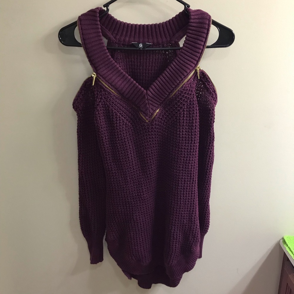 Purple Knitted GUESS Sweater